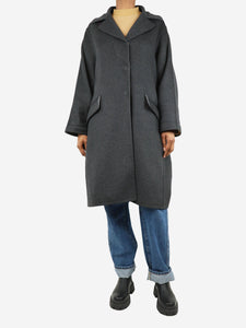 Prada Dark grey cashmere coat - size UK 6