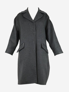 Prada Dark grey cashmere coat - size UK 6