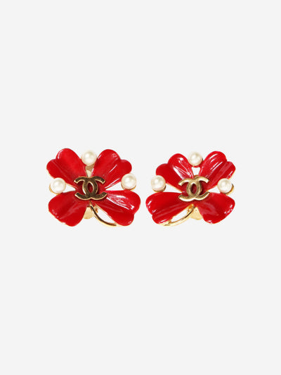 Red clover earrings Jewellery Chanel 
