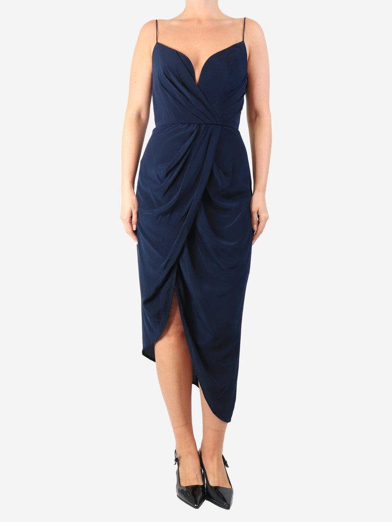 Navy silk midi dress - size UK 10 Dresses Zimmermann 