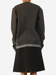 Charcoal grey v-neck cashmere cardigan - size UK 8 Knitwear Miu Miu 