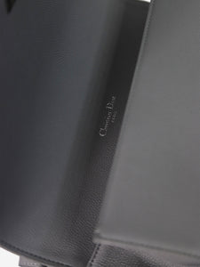 Christian Dior Grey Diorrama silver hardware flap