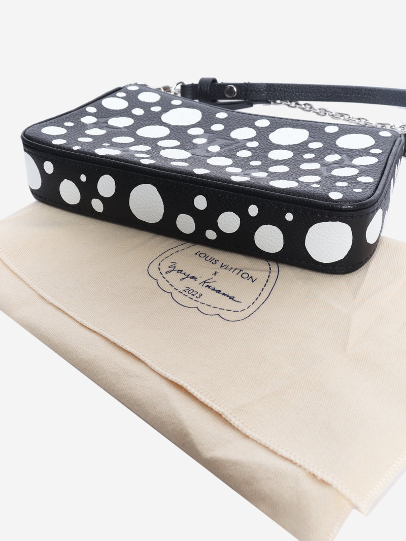 Black and white 2023 polka dot Easy Pouch on Strap bag