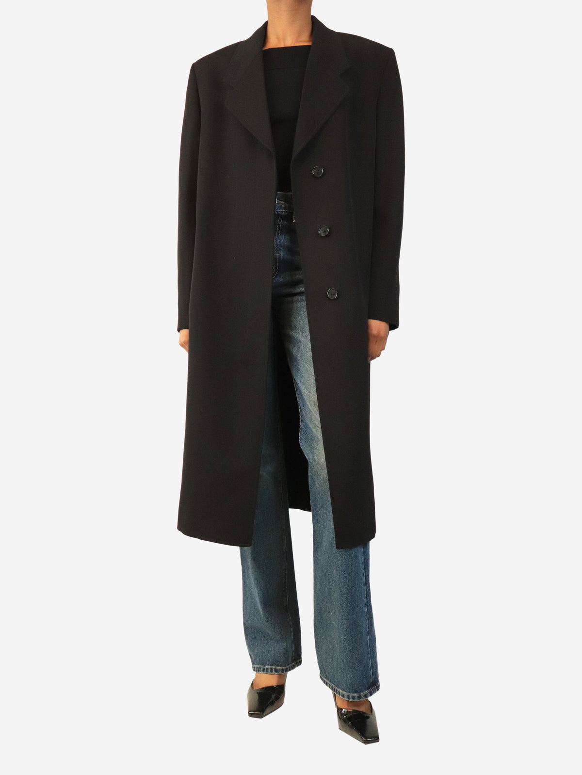 Black single-breasted coat - size UK 8 Coats & Jackets The Row 