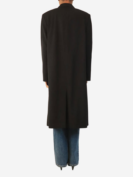 Black single-breasted coat - size UK 8 alternate image