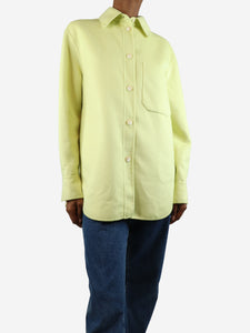 Joseph Acid green wool overshirt - size UK 6