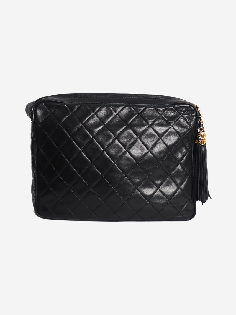 Black vintage 1991 lambskin quilted tassel shoulder bag Shoulder bags Chanel 