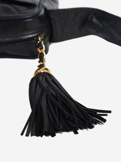 Black vintage 1991 lambskin quilted tassel shoulder bag Shoulder bags Chanel 