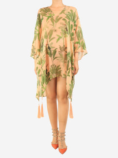 Green and pink foliage cover-up - One size