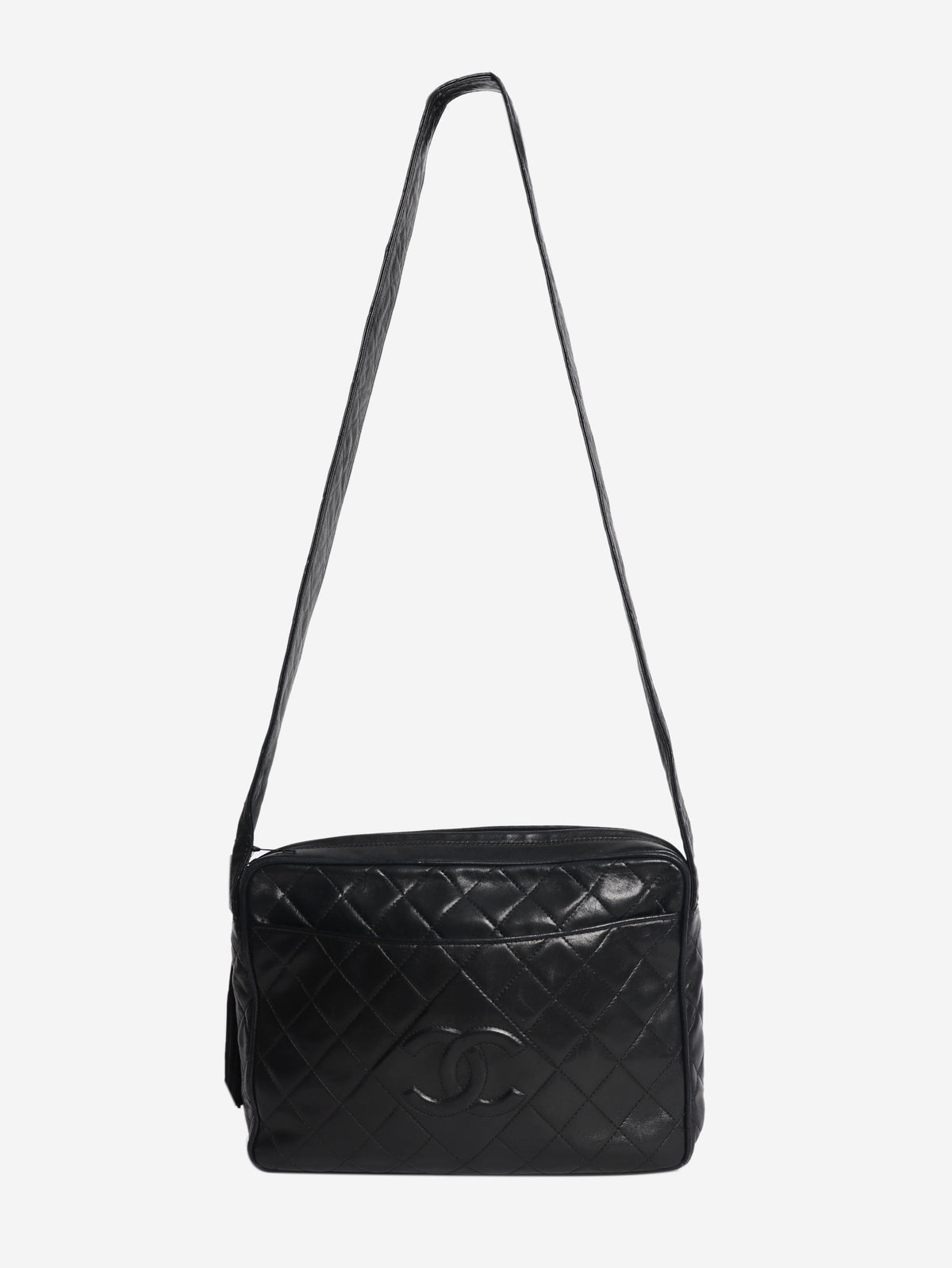 Black vintage 1991 lambskin quilted tassel shoulder bag Shoulder bags Chanel 