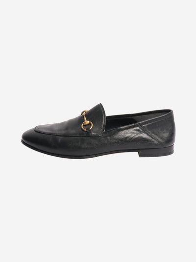Black leather horsebit loafers - size EU 39 Flat Shoes Gucci 