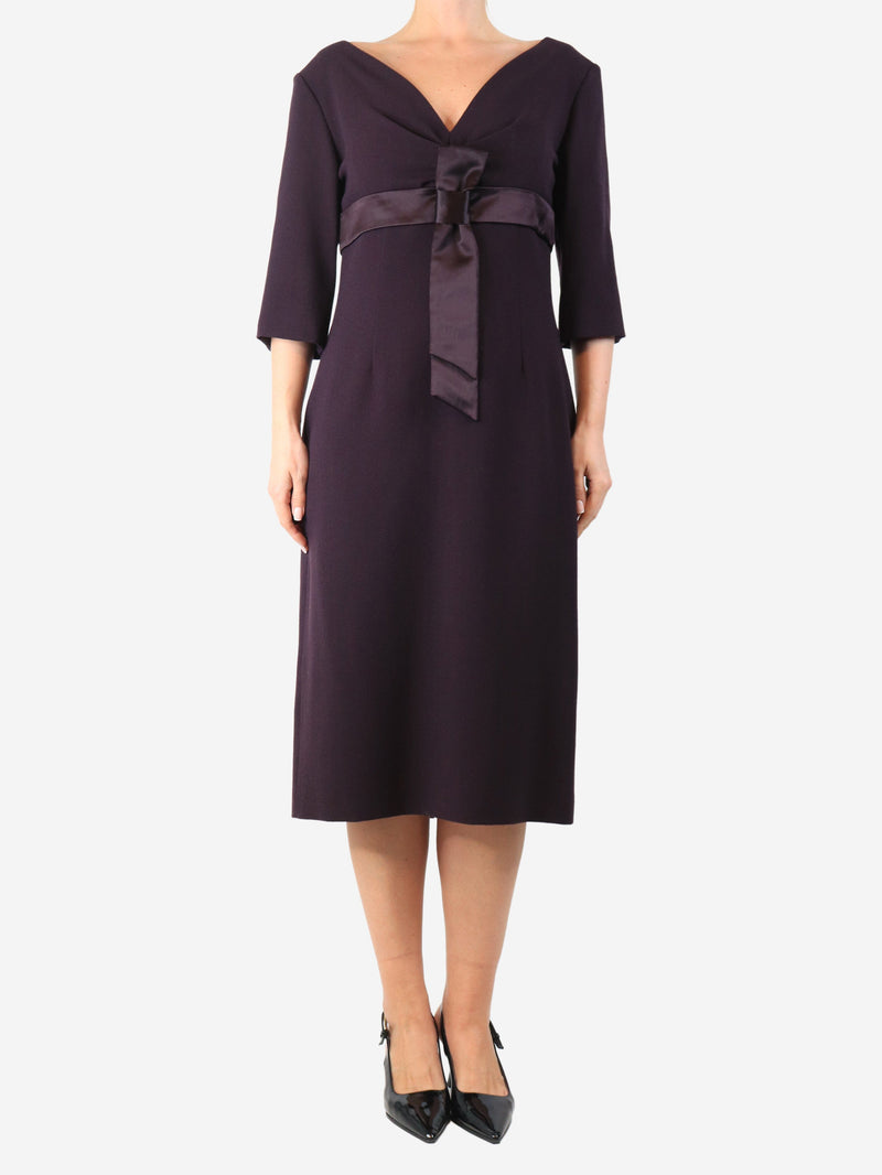 V neck midi dress