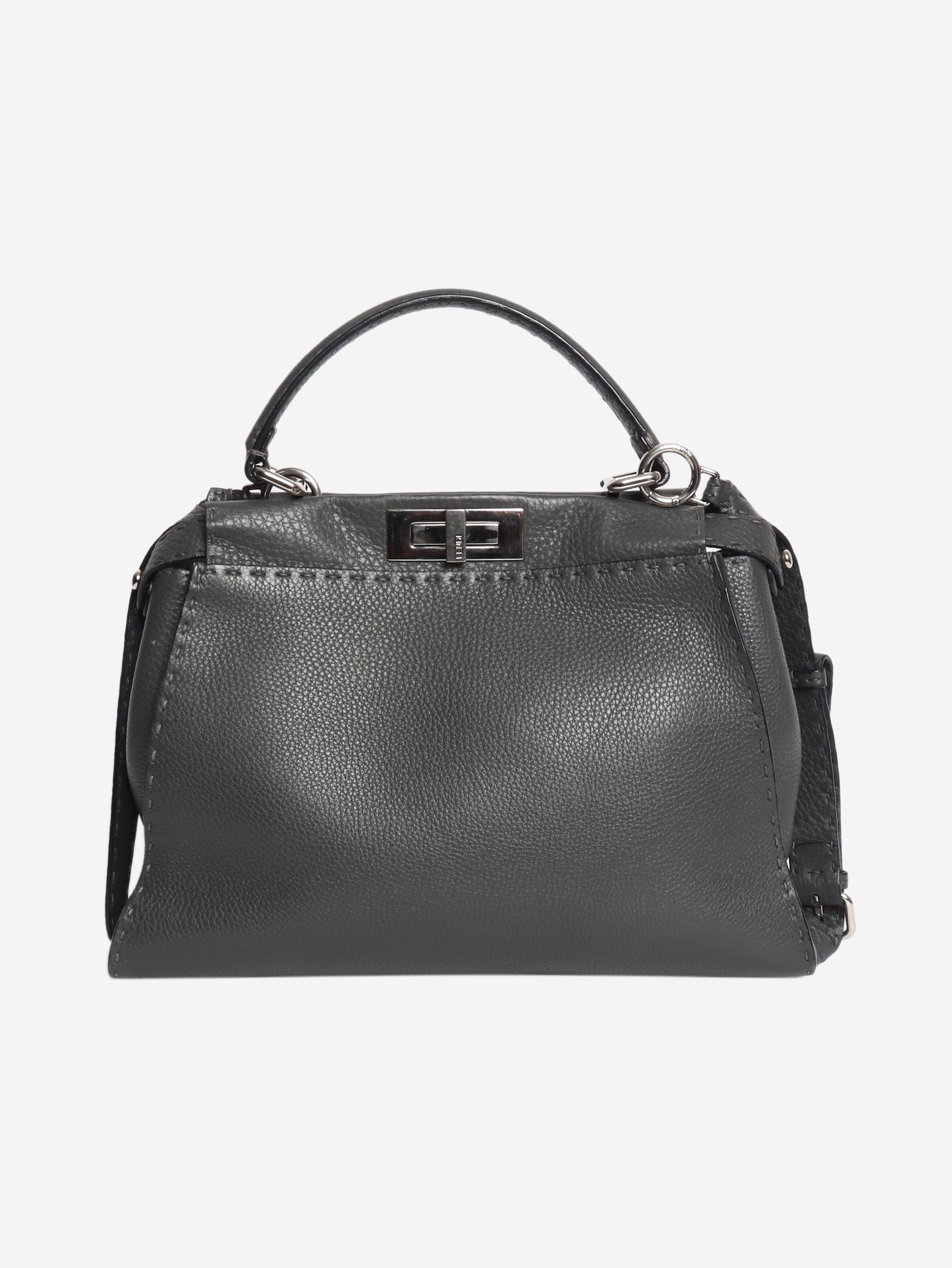 Dark grey Selleria Peekaboo 2way bag Shoulder bags Fendi 