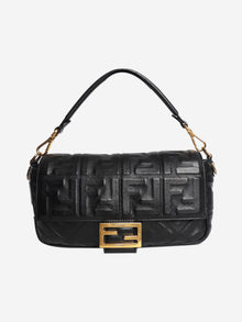 Black leather Baguette bag Cross-body Bags Fendi 