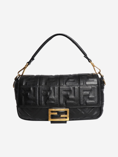 Black leather Baguette bag product image