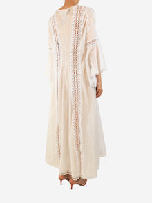 White embroidered beach cover-up - size L Beachwear Charo Ruiz 