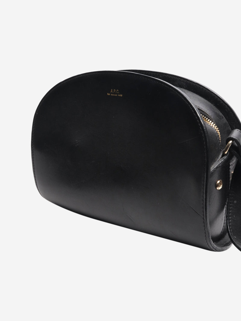 Black Demi-Lune leather shoulder bag Shoulder bags A.P.C. 