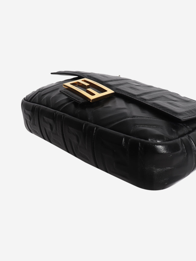 Black leather Baguette bag Cross-body Bags Fendi 