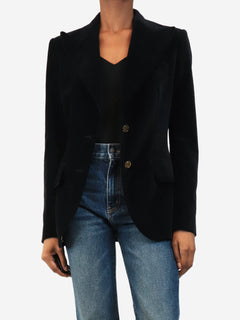 Black velvet blazer - size UK 8 Coats & Jackets Dolce & Gabbana 