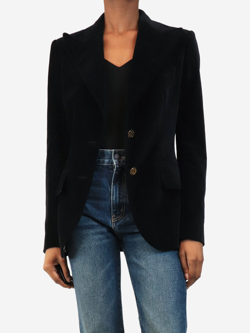 Black velvet blazer - size UK 8 Coats & Jackets Dolce & Gabbana 