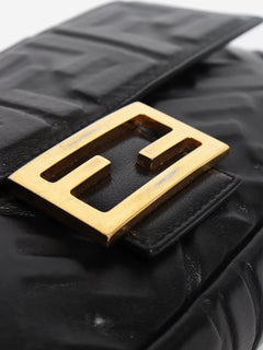 Black leather Baguette bag Cross-body Bags Fendi 