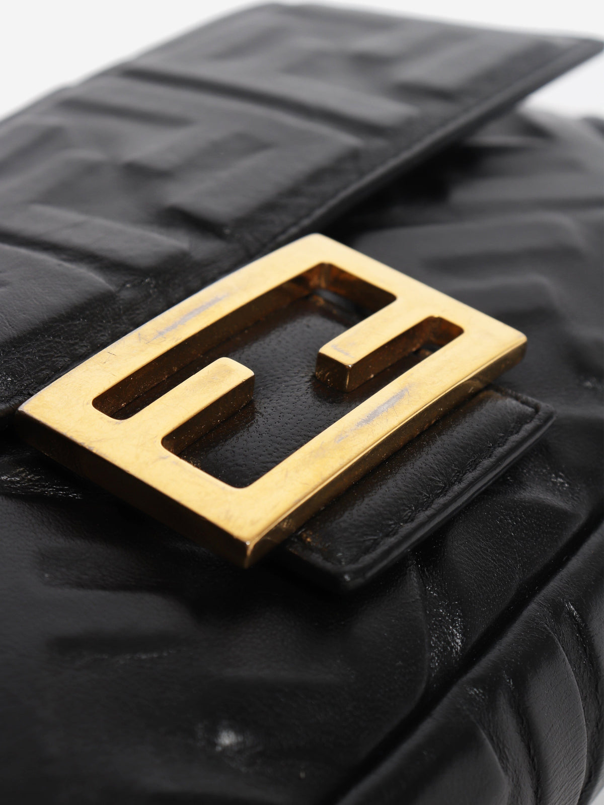 Black leather Baguette bag Cross-body Bags Fendi 