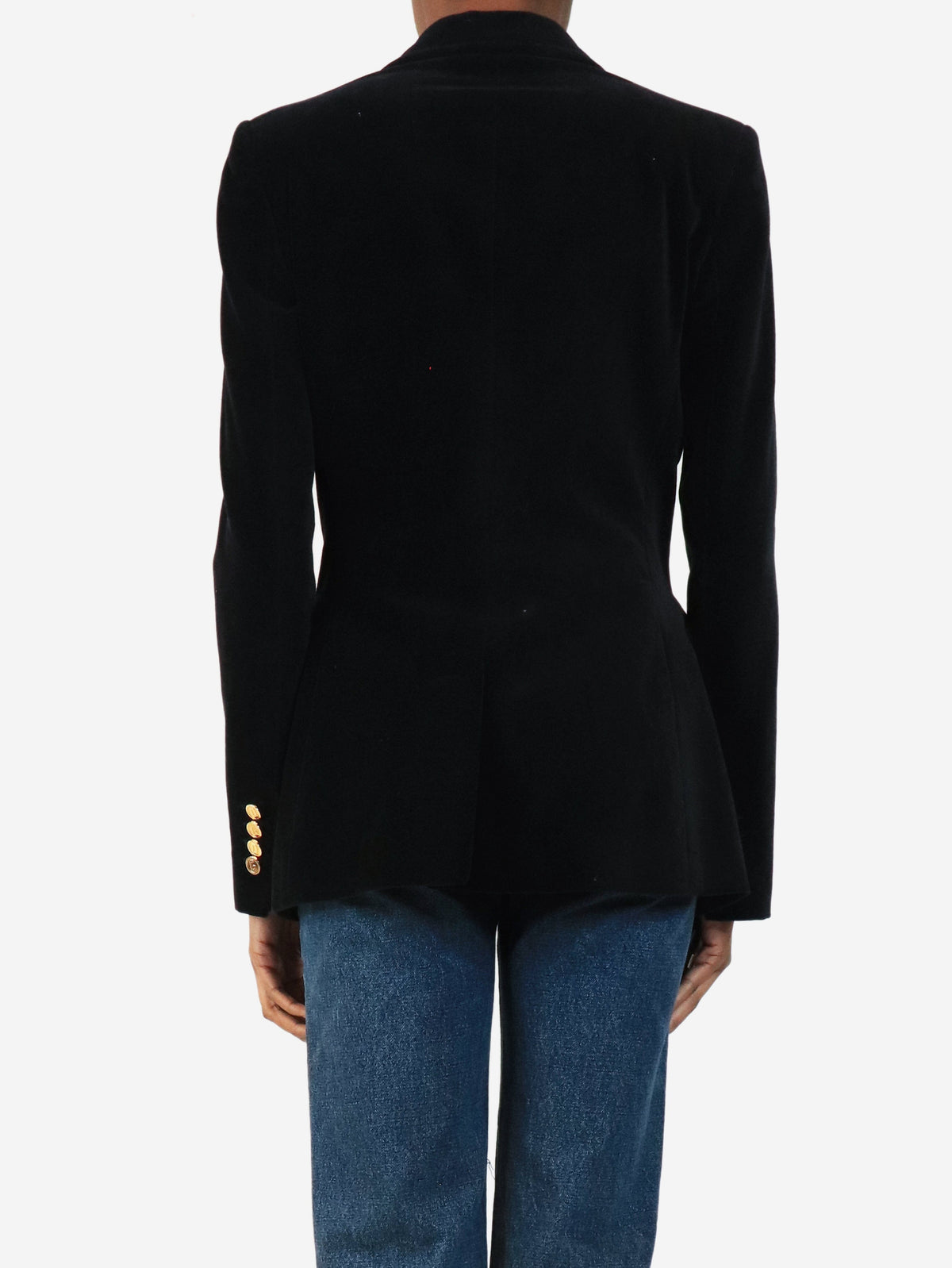 Black velvet blazer - size UK 8 Coats & Jackets Dolce & Gabbana 