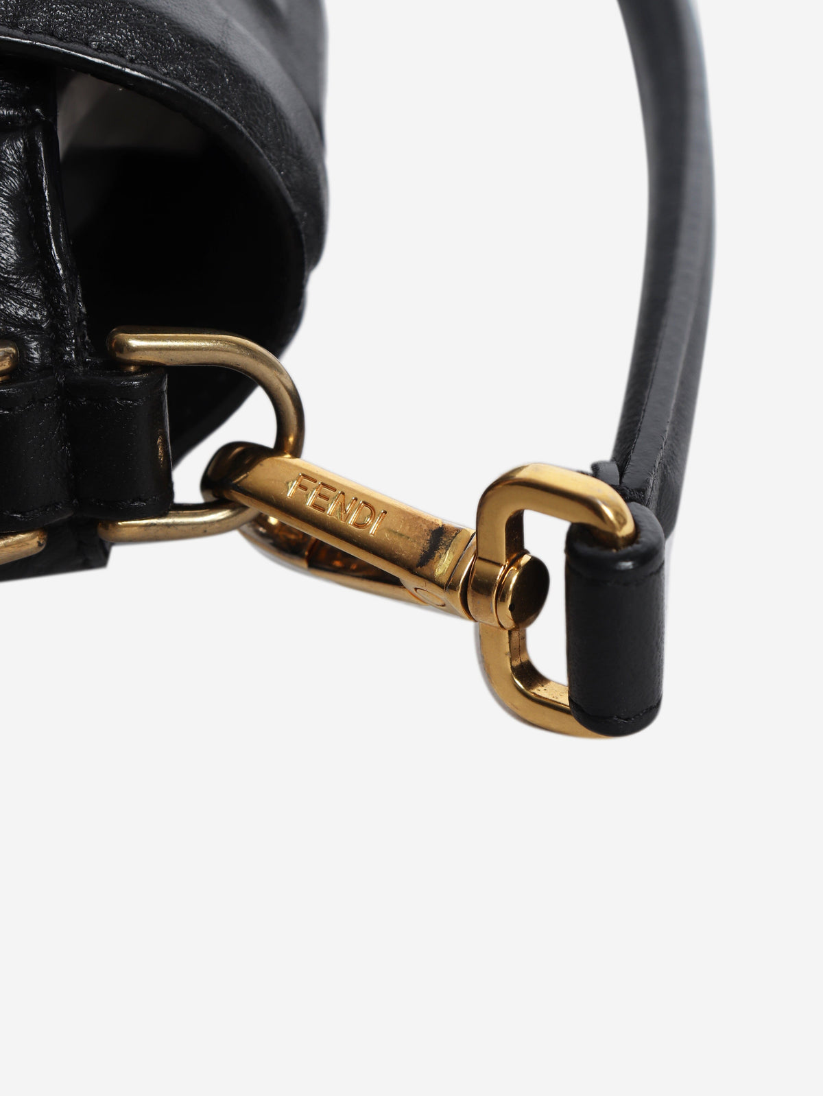Black leather Baguette bag Cross-body Bags Fendi 