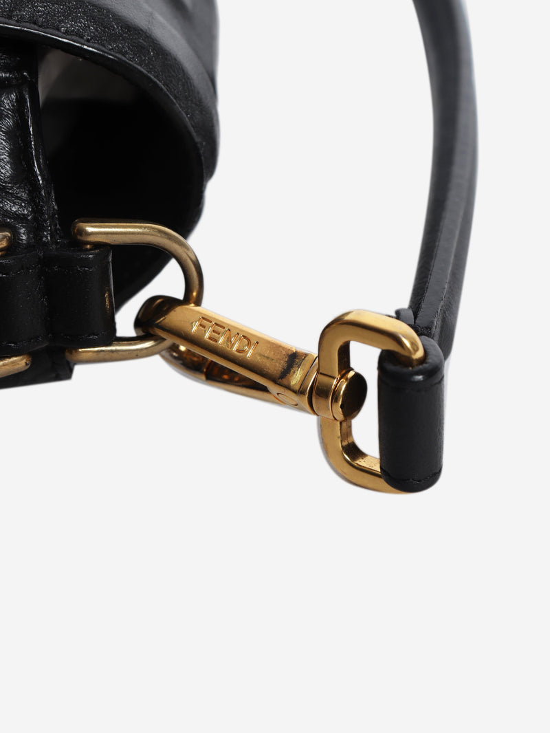 Black leather Baguette bag Cross-body Bags Fendi 