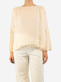 Peach linen top - size S Tops Daniela Gregis 