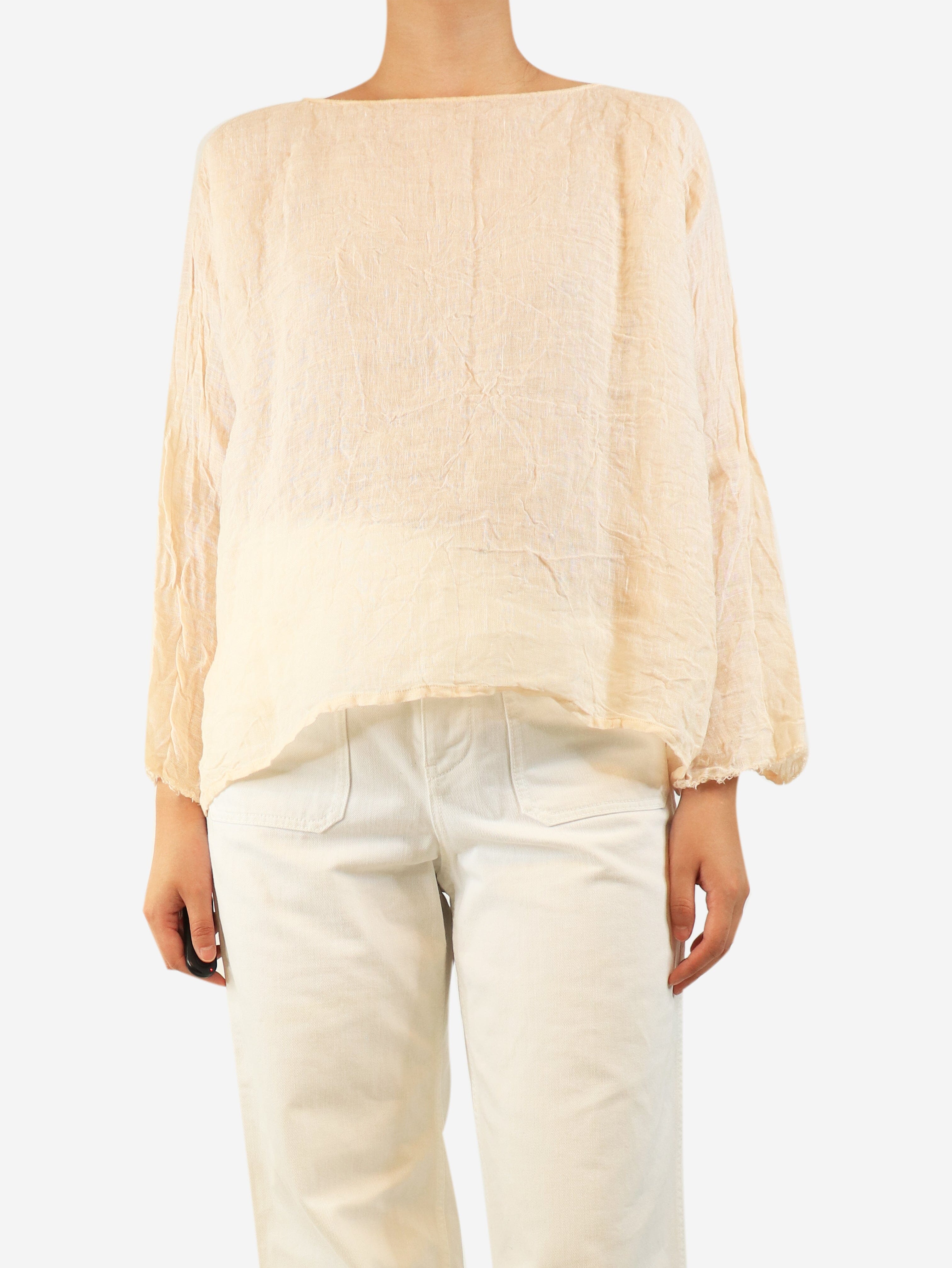 Peach linen top - size S Tops Daniela Gregis 