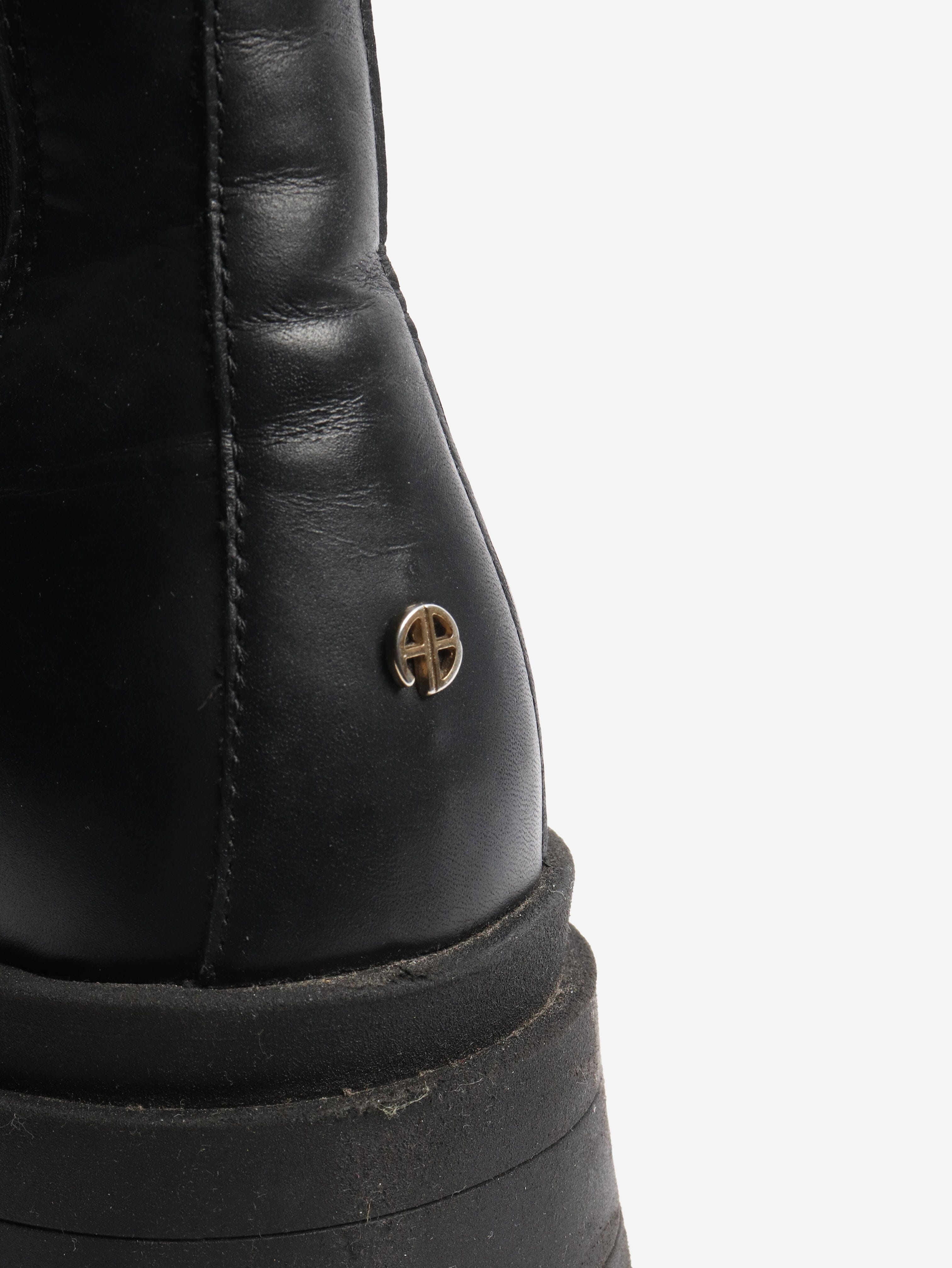 Black leather ankle boots - size EU 40 Boots Anine Bing 