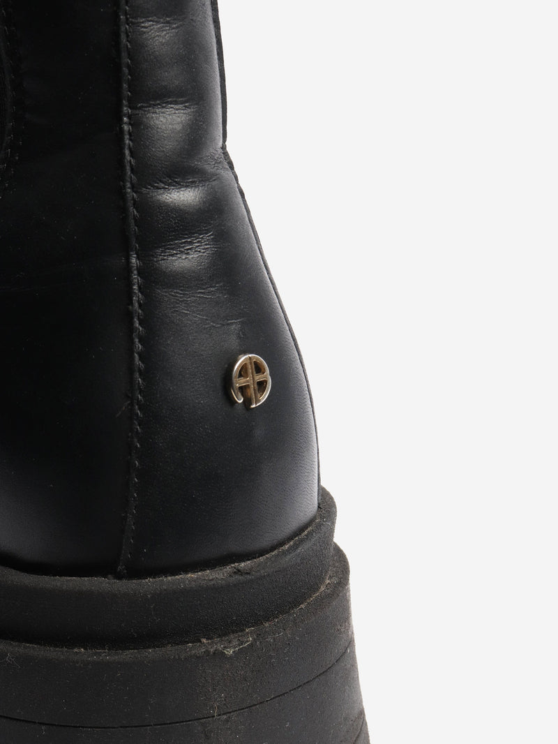 Black leather ankle boots - size EU 40 Boots Anine Bing 