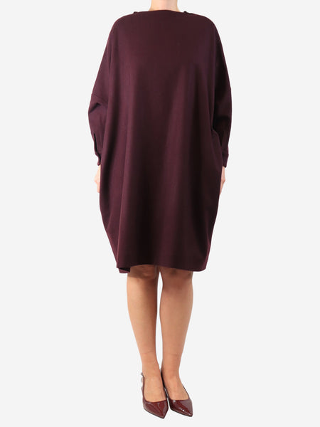 Plum wool midi dress - size product image