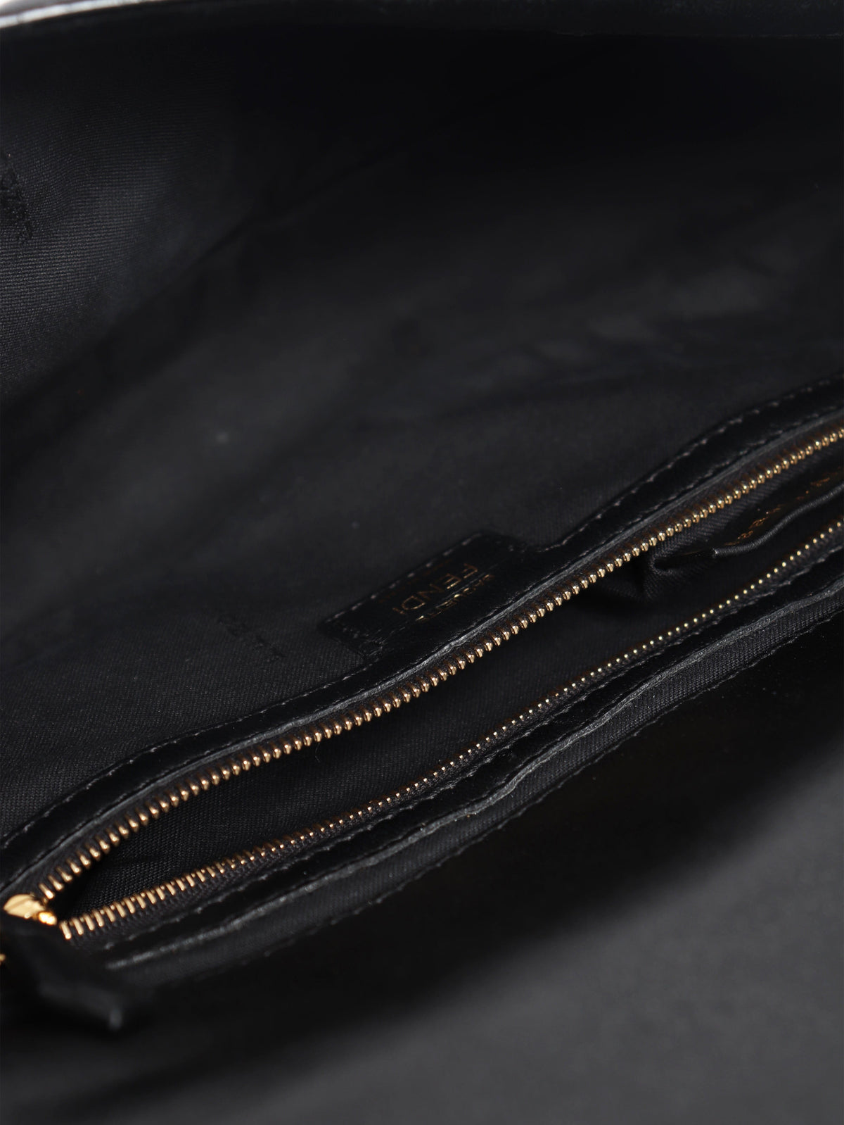 Black leather Baguette bag Cross-body Bags Fendi 