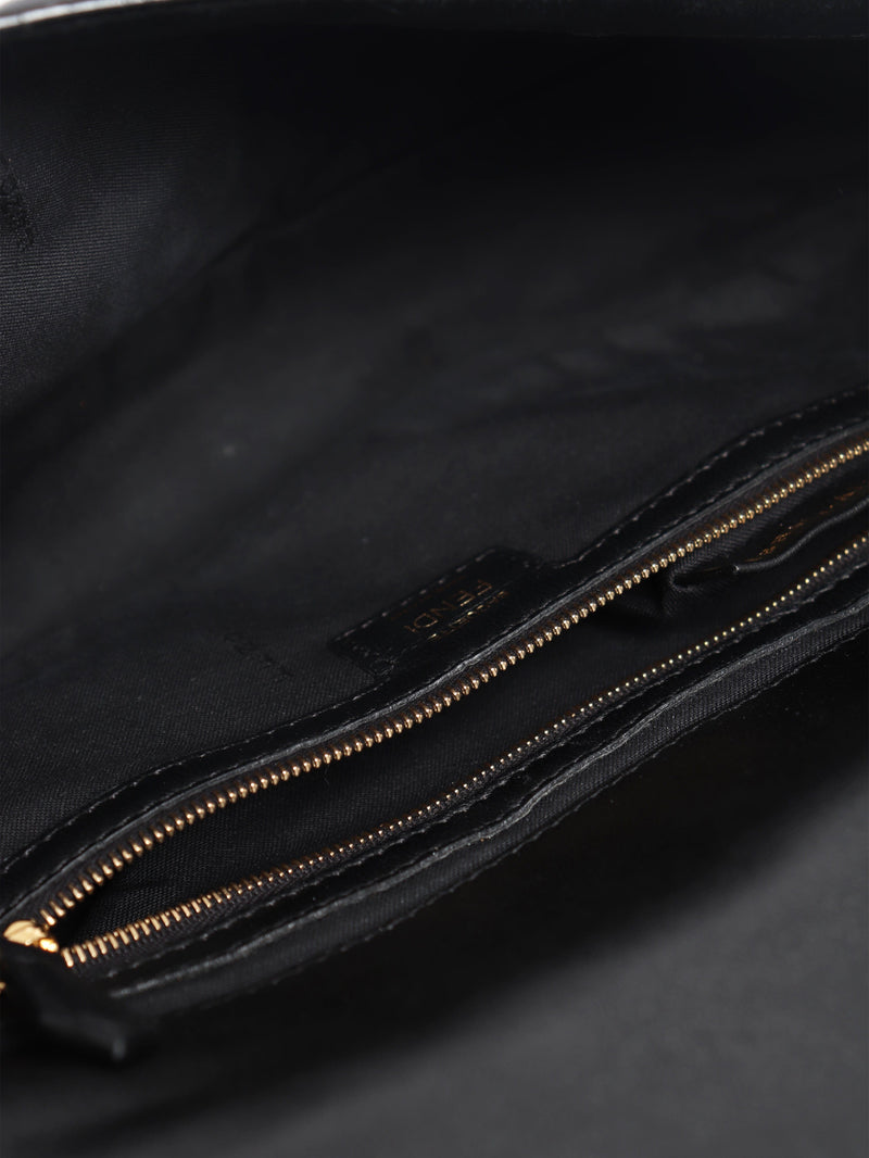 Black leather Baguette bag Cross-body Bags Fendi 