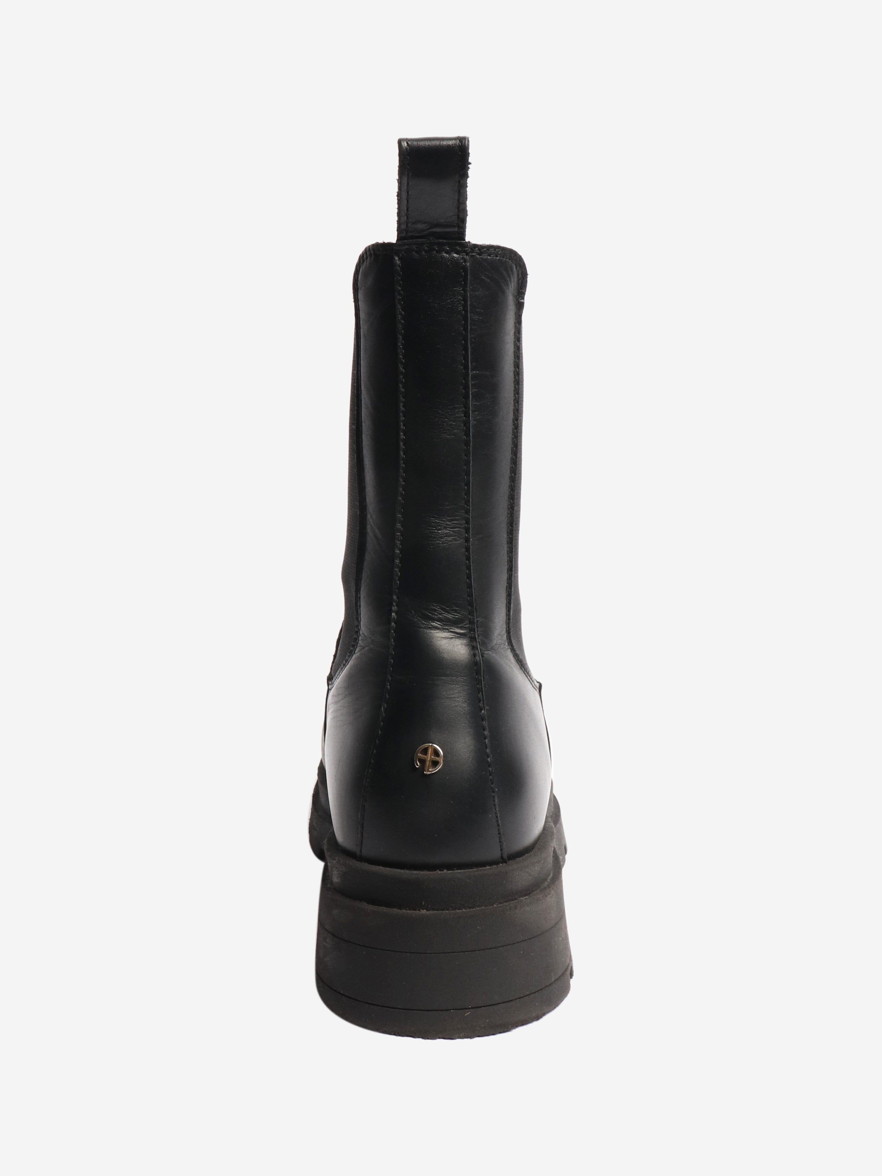 Black leather ankle boots - size EU 40 Boots Anine Bing 