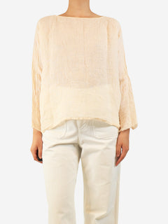 Peach linen top - size S Tops Daniela Gregis 