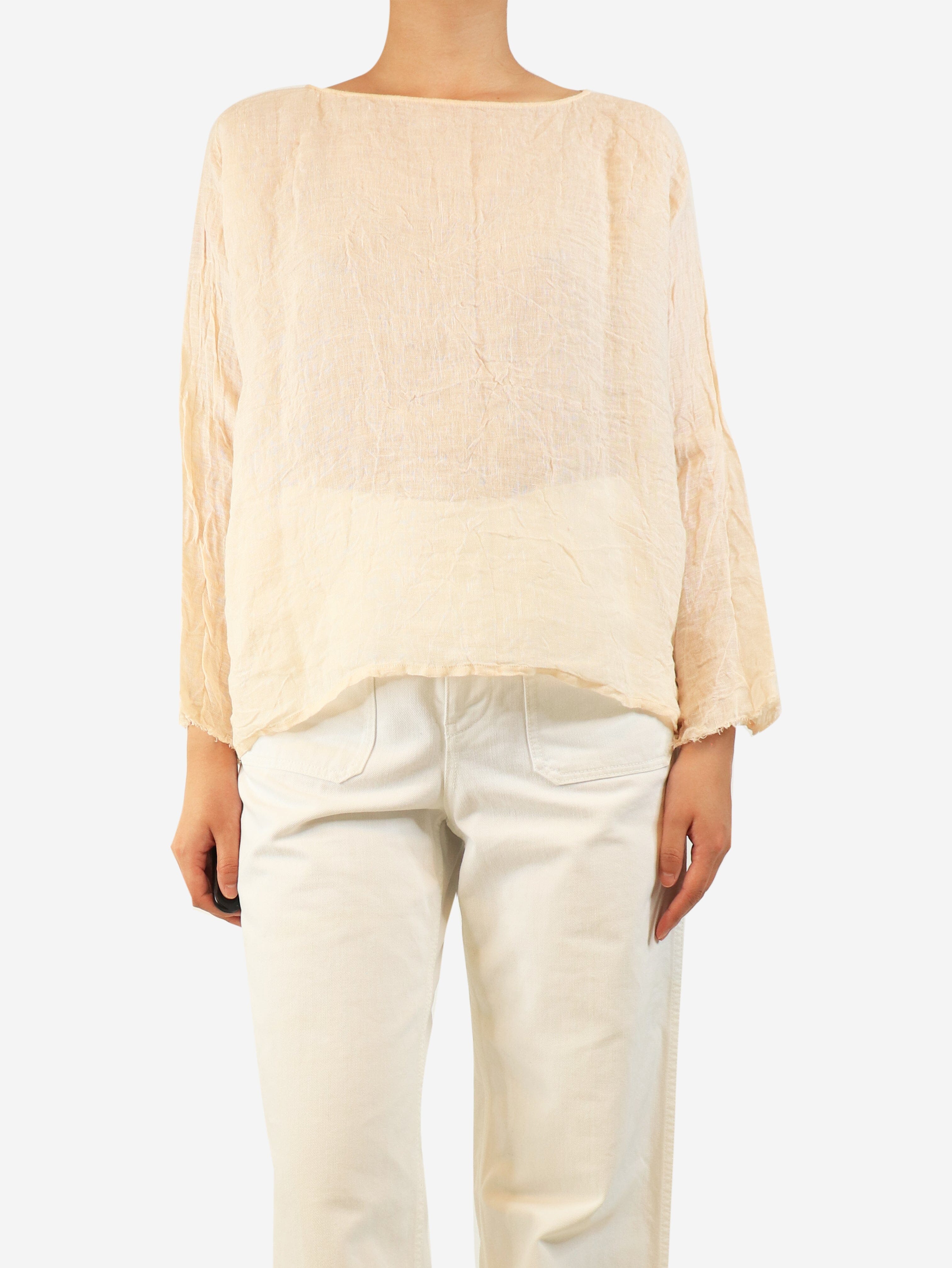 Peach linen top - size S Tops Daniela Gregis 