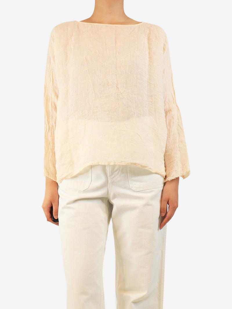 Peach linen top - size S Tops Daniela Gregis 