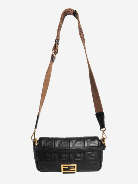 Black leather Baguette bag alternate image
