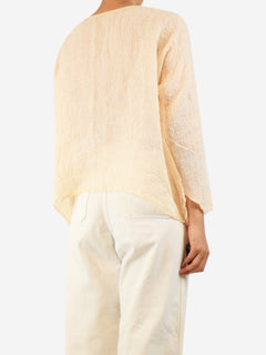 Peach linen top - size S Tops Daniela Gregis 