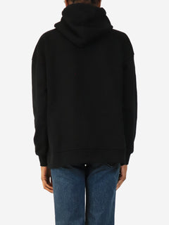 Black embroidered hooded sweatshirt - size XS Tops Ganni 