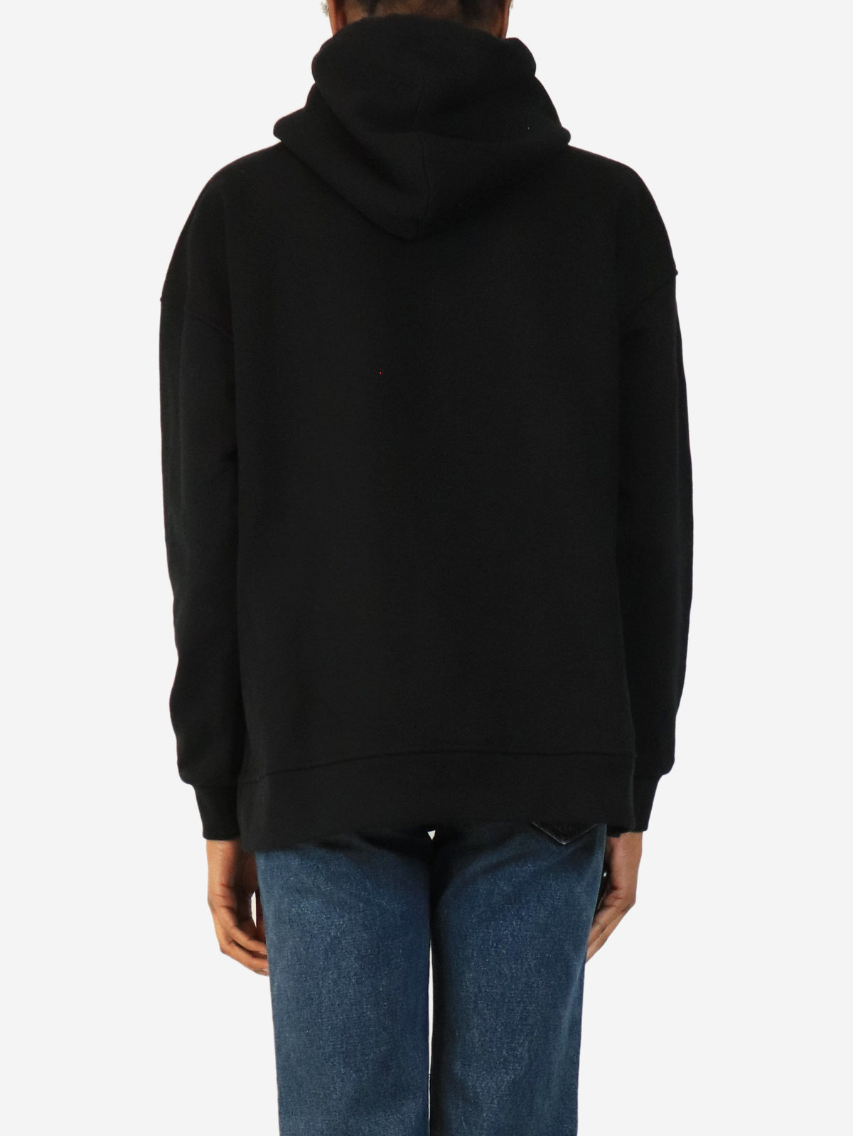Black embroidered hooded sweatshirt - size XS Tops Ganni 