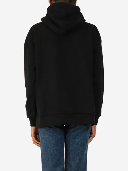 Black embroidered hooded sweatshirt - size XS alternate image