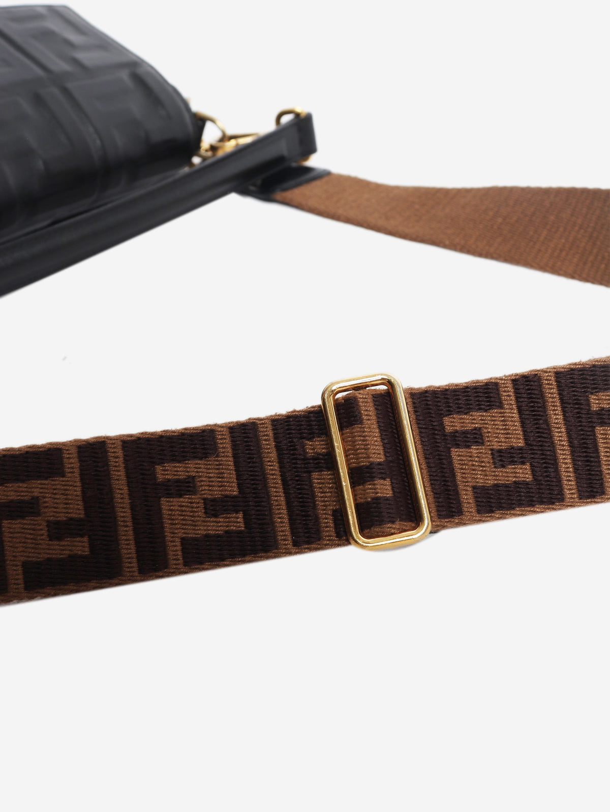 Black leather Baguette bag Cross-body Bags Fendi 