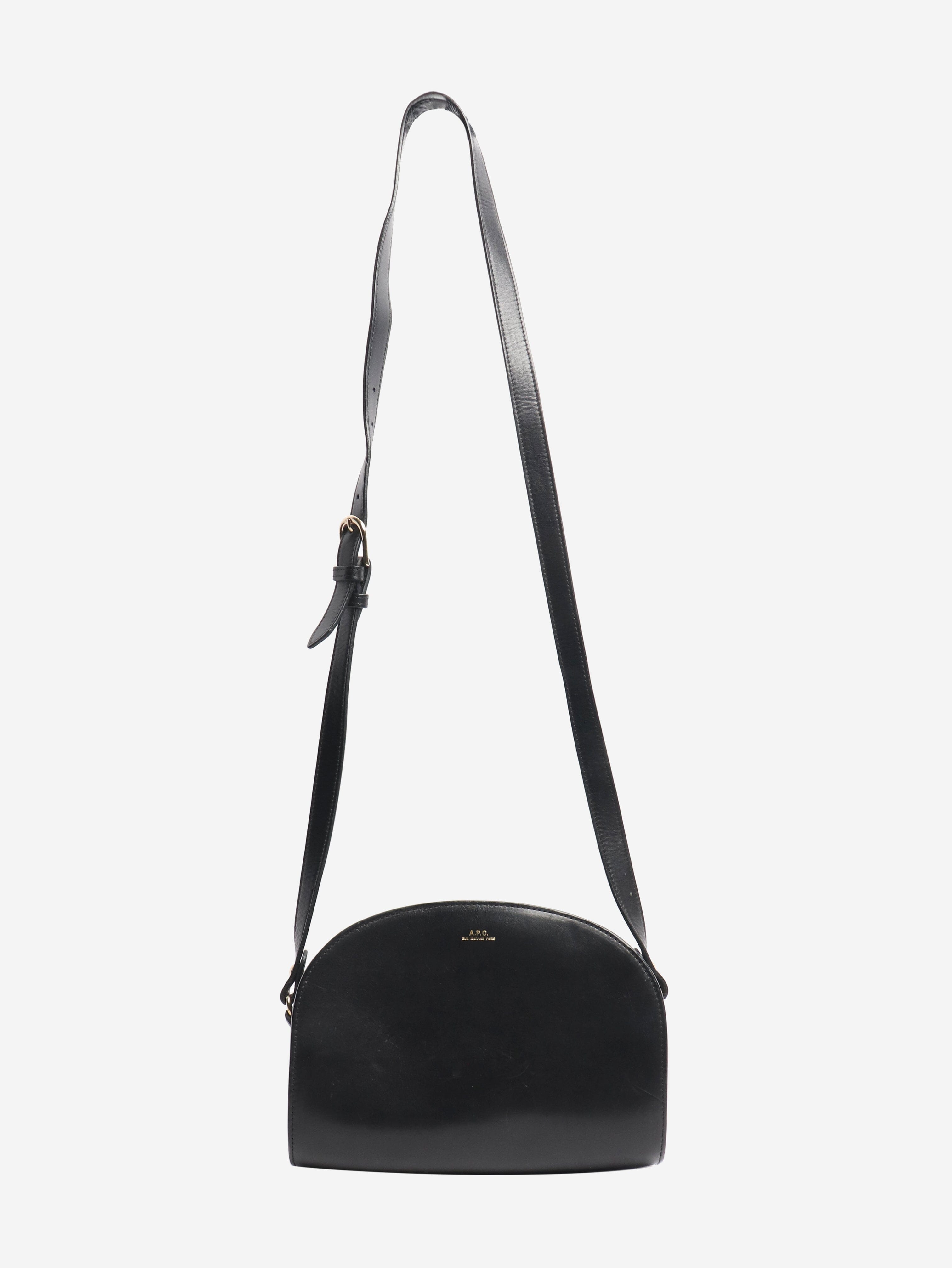 Black Demi-Lune leather shoulder bag Shoulder bags A.P.C. 