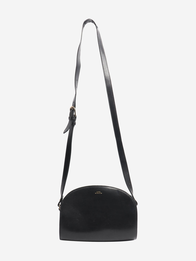 Black Demi-Lune leather shoulder bag Shoulder bags A.P.C. 