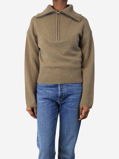 Brown cashmere quarter zip knit sweater - size XS Knitwear Joseph 