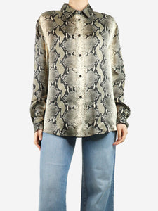 Khaite Multi snakeskin printed shirt - size UK 8